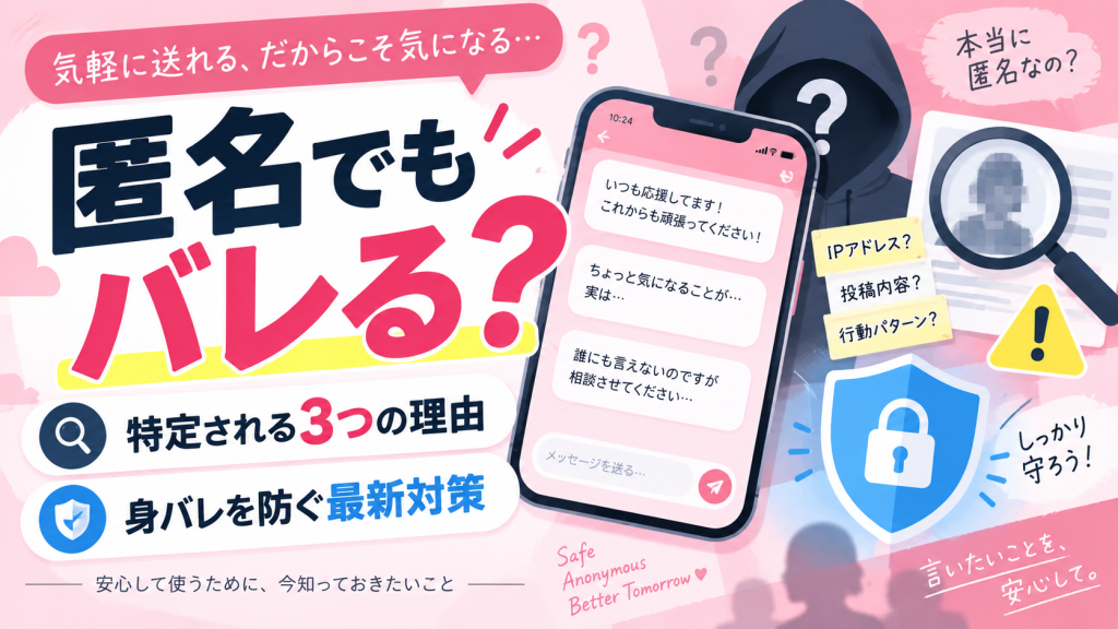 マシュマロは匿名でもバレる？特定される3つの理由と身バレを防ぐ最新対策